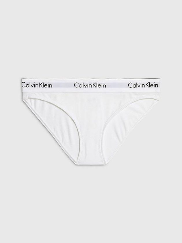 Calvin Klein USA Bikini - Modern Cotton Womens Briefs White 0528439-VD